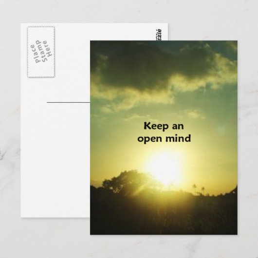 Carte Postale Garder un esprit ouvert (Devant / Derrière)