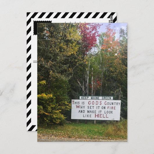 Carte Postale garder vert maine (Devant / Derrière)