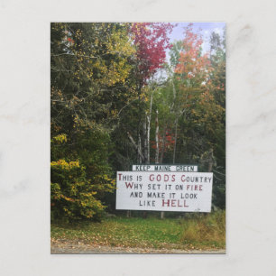 Carte Postale garder vert maine