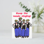 Carte Postale Gardez la musique en sonnerie ! (Debout devant)