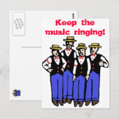 Carte Postale Gardez la musique en sonnerie ! (Devant / Derrière)