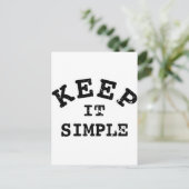 Carte Postale Gardez-la simple typographie (Debout devant)
