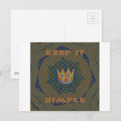 Carte Postale Gardez la simplicité : le design Motif de la Clart (Devant / Derrière)