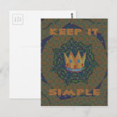 Carte Postale Gardez la simplicité : le design Motif de la Clart (Devant / Derrière)