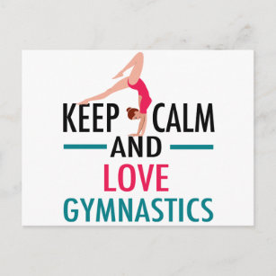 Carte Postale Gardez le calme Amour Gymnastique Belle Gymnaste