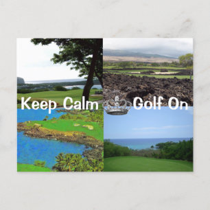 Carte Postale Gardez Le Calme Continuer Sur Golf Hawaii
