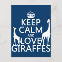 Gardez le calme et aimez les girafes - toutes les