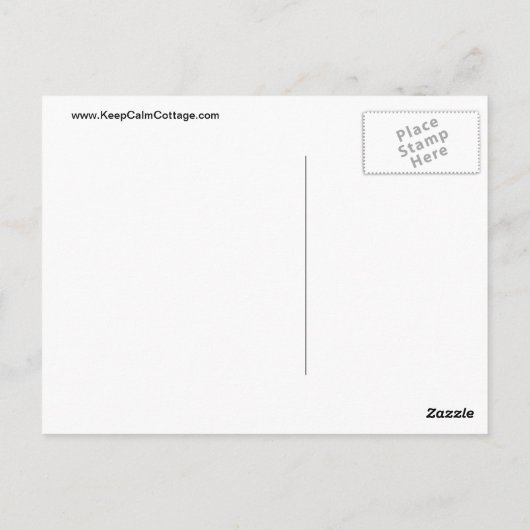 Carte Postale Gardez le calme et apprenez en rouge (Dos)