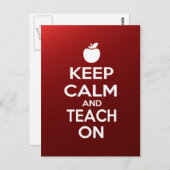 Carte Postale Gardez le calme et apprenez-le (Devant / Derrière)