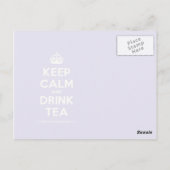 Carte Postale Gardez le calme et buvez du thé (Dos)