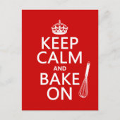 Carte Postale Gardez le calme et faites cuire (Devant)