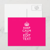 CARTE POSTALE GARDEZ LE CALME ET FAITES ROSER FACILEMENT VOTRE T (Devant / Derrière)