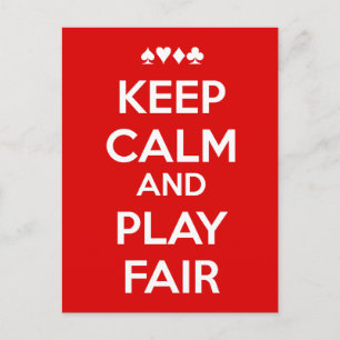Carte Postale Gardez Le Calme Et Jouez Juste