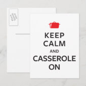 Carte Postale Gardez le calme et la Casserole allumés (Devant / Derrière)
