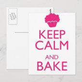 CARTE POSTALE GARDEZ LE CALME ET LA CUISINE (Devant / Derrière)