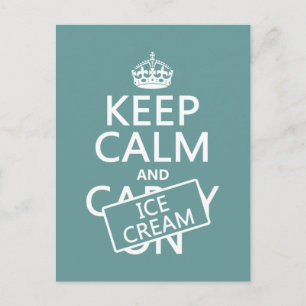 Carte Postale Gardez le calme et la glace