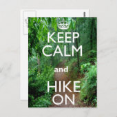 Carte Postale Gardez le calme et la marche (Devant / Derrière)