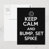 Carte Postale Gardez le calme et le bosse, régler, Spike (Devant / Derrière)
