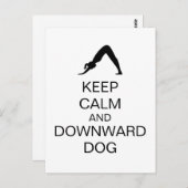 Carte Postale Gardez le calme et le chien en bas (Devant / Derrière)