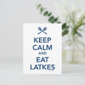 Carte Postale Gardez le calme et mangez des lattes (Debout devant)