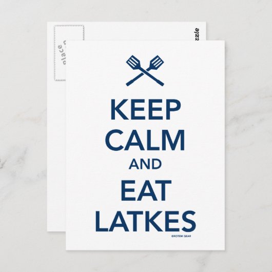 Carte Postale Gardez le calme et mangez des lattes (Devant / Derrière)