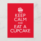 Carte Postale Gardez le calme et mangez un gâteau (Devant)