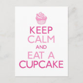 Carte Postale Gardez le calme et mangez un gâteau (Devant)