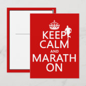 Carte Postale Gardez le calme et Marath allumé (Devant / Derrière)