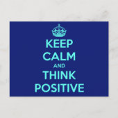 CARTE POSTALE GARDEZ LE CALME ET PENSEZ POSITIF (Devant)