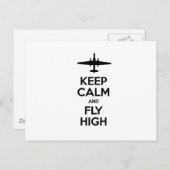 Carte Postale Gardez le calme et pilotez haut U-2 (Devant / Derrière)