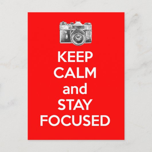 Carte Postale Gardez le calme et restez concentré (Devant)