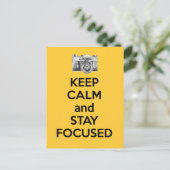 Carte Postale Gardez le calme et restez concentré (Debout devant)