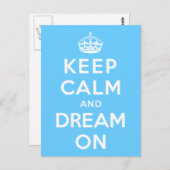 Carte Postale Gardez le calme et rêvez (Devant / Derrière)