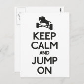 Carte Postale Gardez le calme et sautez dessus (Devant / Derrière)