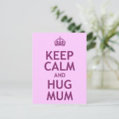 Carte Postale Gardez le calme et serrez la maman (Debout devant)