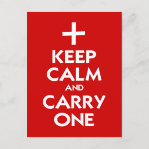 Carte Postale Gardez le calme et transportez-en un