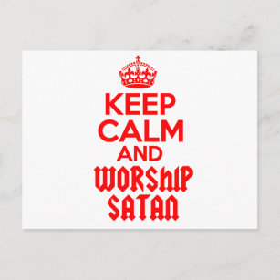 Carte Postale Gardez le culte calme Satan