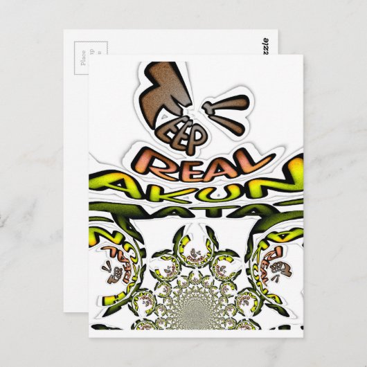 Carte Postale Gardez-le réel : Art Kaleidoscope Impression/Graph (Devant / Derrière)