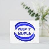 Carte Postale Gardez-le simple (Debout devant)