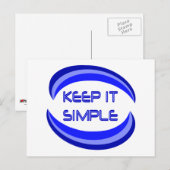 Carte Postale Gardez-le simple (Devant / Derrière)