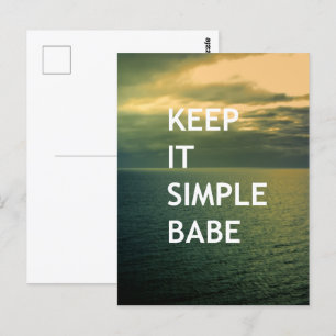 Carte Postale Gardez-le simple bébé