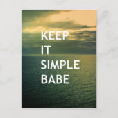 Carte Postale Gardez-le simple bébé (Devant)
