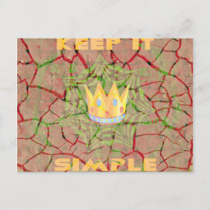 Carte Postale Gardez-le simple : Cracked Earth Royal Clarity Art