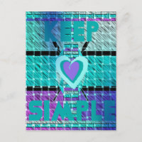 Gardez-le simple : Cyan Heart & Clarity Art Motif