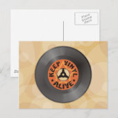 Carte Postale Gardez le vinyle vivant (Devant / Derrière)