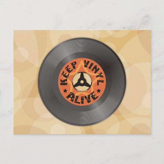 Carte Postale Gardez le vinyle vivant (Devant)