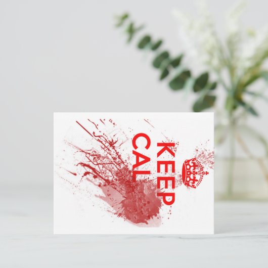 Carte Postale Gardez le zombi sanglant calme (Debout devant)