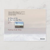 Carte Postale Gardez mes mots dans votre coeur (Dos)