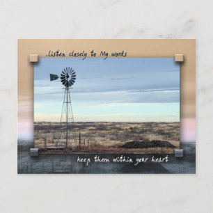 Carte Postale Gardez mes mots dans votre coeur