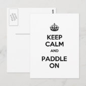 Carte Postale Gardez votre calme et continuez à pagayer (Devant / Derrière)
